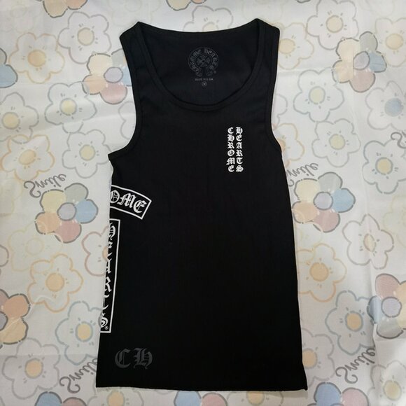 Chrome Hearts Black Sleeveless Lettering Top - Picture 1 of 7